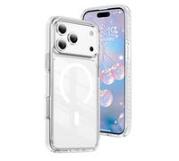 QIWEIQING Coque pour iPhone 18 Pro Étui Transparente Clear MagFit Blanc-CT | Compatible avec MagSafe, Coque Fine Anti-jaunissement, Étui Minimaliste Résistante pour iPhone 17 Pro 6,3 inch