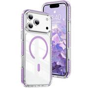 QIWEIQING Coque pour iPhone 18 Pro Max Étui Transparente Clear MagFit Violet-CT