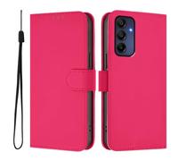 QIWEIQING Coque pour Samsung Galaxy A37 5G, Housse PU Flip Cuir Portefeuille Etui avec Stand Support et Carte Slot, Motif Téléphone Case Protection Cover pour Galaxy A37 5G. Rouge rosé YB3