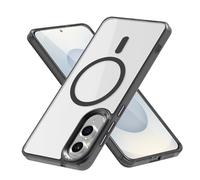 QIWEIQING Coque pour Samsung Galaxy S25 Edge, Etui Magnétique Hybrid Protection Antichoc de Grade Militaire avec Antichoc TPU, Dos Anti Rayures Housse de Téléphone pour Galaxy S25 Edge. Noir BC