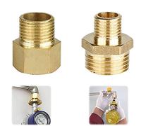 QIWEIS Adaptateur De Gaz Tuyau En Cuivre Connexion Bouteille 1/2 à 1/4, 3/4 Raccord Raccordement Pour Réchauds Gaz, Camping, Tabourets, 4 Pièces