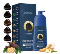 Qiweitang Hair Dye Shampoo, Zhihuashi Plant-Based Hair Coloring Cream, Caviar Protein Hair Dye Shampoo, Natural Plant Hairs Dyes for Women Men (Light Brown)