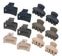 Qiwenr 12 Pièces Pinces à Cheveux, cheveux Femme Grande, Pinces à Cheveux Mates, Petite Pince Cheveux, Antidérapant Accessoire Cheveux,Grandes Pinces à Griffes Antidérapantes,Grandes Pinces à Cheveux