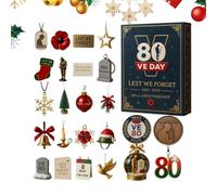 Qiwieod Calendrier De L'Avent Compte À Rebours,Ornement De Compte À Rebours En Acrylique 2D,Ornement D'Arbre Commémoratif 24 Jours | Pour Fête, Maison, Mur, Célébration Familiale