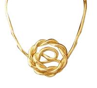 Qiwieod Collier De Serpent Pliable, Collier De Serpent Pliable Pour Femme, Collier De Chaîne De Serpent Pliable Pour Femme, Collier Polyvalent Torsadé Flexible, Bracelet De Serpent Pour Femme
