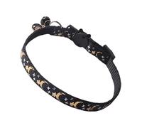 Qiwieod Colliers pour chat lune et étoile, collier pour chat Breakaway | Fournitures pour animaux de compagnie design étoile et lune,Collier de sécurité pour animaux de compagnie, colliers de sécurité