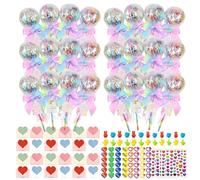 Qiwieod Fournitures Scolaires Au Design Esthétique,Accessoires Esthétiques Pour Journal Créatif,Set De Papeterie Avec Cartes De Saint Valentin - Pour Cadeau De Fête De Saint-Valentin Pour La Classe Et