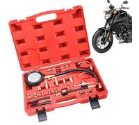 Qiwieod Kit Test Pression Huile | 0 à 10 Bar Détecteur Compression Injecteur - Testeur Pression Pompe à Huile - pour Bateaux, Voitures, camions, Motos, Garage, Atelier, mécaniciens,