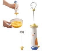 Qiwieod Mixeur Sans Fil | Mousseur À Lait Sans Fil Rechargeable Canard Mignon - Batteur Œufs Électrique Mélangeur Boissons Baguette,pour Latte Milkshake Crème Beurre Œuf Pâtisserie Cuisine