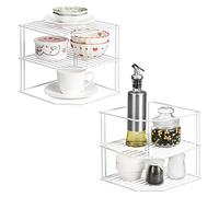 QIWODE Assiette à Vaisselle, Organisateur d'étagère de Rangement à 3 Niveaux pour Armoire de Cuisine, égouttoir à Assiettes à Vaisselle (Paquet de 2)