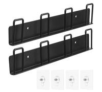 qiwuhai 2 Pcs Porte Tasse Suspendue, Support Mural pour Tasse à Café, Crochet de Tasse de Café, Support de Rangement Égouttoir Inversés sans Perçage pour Tasse Cuisine Bar à Café Organisateur (Noir)