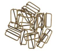 QIXCXAZ Boucles de sangle coulissantes résistantes, boucles métalliques polyvalentes pour sangles et grande capacité de réglage, boutons coulissants plaqués métal,