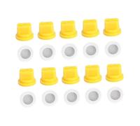 QIXCXAZ Buse à Jet Plat Polyvalente, Embout de pulvérisation à Jet Plat, Angle de 110°, Joints toriques filtrants, Indispensable pour l'entretien des, Jaune, Diamètre 1.4 cm