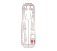 QIXCXAZ Gabarit de dessin pour vêtements de mode, idéal pour les tailleurs professionnels créant des modèles élégants et permettant de prendre des mesures précises. Ce