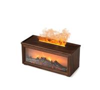 QIXCXAZ Le diffuseur d'huiles essentielles Aroma Season,couleur du bois | chaleureuses grâce à une cheminée innovante simulant des effets de flamme et diffuseurs de cheminée à brume douce pour