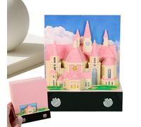 qixeuoa 2026 Bloc-notes 3D - Art de la Sculpture sur Papier Bloc-notes 3D Église,Fournitures de Bureau pour Noël Bureau Chambre Nursery Fête Maison Voyage