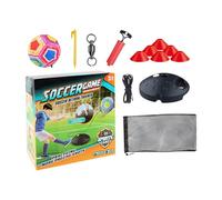 qixeuoa Appareil d'entraînement de football, équipement d'entraînement de football, avec sangle élastique et balle rebondissante pour le collage et l'ajustement parfait pour adultes, adolescents