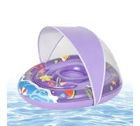 qixeuoa Bouée de natation gonflable, anti-basculement, avec capote d' , palme de natation pour , pour fête sur la plage, été, lac, rivière, extérieur, et filles, de 0 à 3 ans
