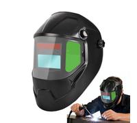 qixeuoa Casque de Soudage à Assombrissement Automatique,Écran Solaire réglable avec éclairage pour équipement de Protection,Vêtement de Protection pour Soudeur | pour Atelier, Garage, Fabrication