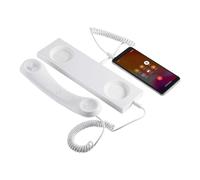 qixeuoa Combiné Téléphonique Rétro | Téléphone Fixe Portable Type C,avec Microphone et Combiné Téléphonique Rétro | pour Décoration, Maison, Bureau, École, Visioconférence
