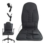 qixeuoa Coussin Massant Siège, Appuie-Dos Massant Chauffant, Pad Electrique 3 Modes Relaxation Musculaire 5 Points Adultes Seniors Sportifs Hommes Femmes