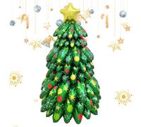 qixeuoa Décoration de Ballons de Noël,Ballon Géant Arbre de Noël en Aluminium à Poser 130 cm - Jouets Originaux Décorations Thématiques pour Réunions Familiales et Vitrines | Célébrations Festives