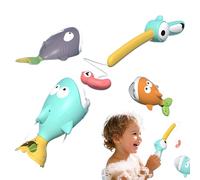 qixeuoa Jeu de pêche pour baignoire, jouet magnétique pour la salle de bain, jouet de piscine de dessin animé, pour les structures de garde d'enfants, la maternelle, la baignoire intérieure, la table