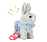 qixeuoa Jouet Lapin Doudou Interactif,Lapin Marchant Jouet de Pâques | Doux,Cadeau Anniversaire Filles Garçons Maison Chambre Séjour Voyage