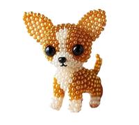 qixeuoa Kit de Broderie de Perles pour Débutants - Kit de Perles 3D pour Chien Facile pour Débutants - Accessoires Complets de Art Ornemental pour Adultes et