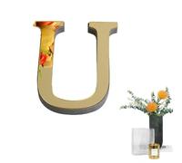 qixeuoa Lettres murales 3D - Lettres acryliques 3D pour mur, lettres en acrylique doré clair pour décoration d'intérieur, mur, mur d'art DIY pour la maison, la chambre à coucher, le salon
