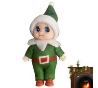 qixeuoa Mini Figurines Elfes, Bebe Lutin Farceur De Noel,Mini s Elfes De Noël Sur Étagère,Petites s Elf-es De Noël Pour Filles Et Garçons, Jouet Fantaisie Pour Cheminée, Table, Fenêtre