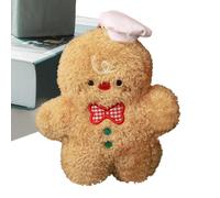 qixeuoa Noël Bonhomme De D'Épice Peluche - Noël Doux Et Mignon Coussin Décoration - Oreiller en Forme De Bonhomme en D'Épice,pour Femmes Filles Adolescents Halloween Mariage Vacances Automne Plage