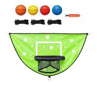 qixeuoa Panneau de Basket pour Trampoline,Set de Jeu de Dunk pour - Set de Basket sur Trampoline,pour Faire de l'exercice en extérieur, Jardin, Parc, Aire de Jeux, fête ou à