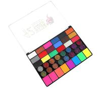 qixeuoa Peinture faciale - Palette de maquillage 42 couleurs, maquillage d'Halloween lavable pour le corps et le visage Cosplay Clown Adultes Scène Festival