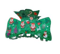 qixeuoa Pinces à cheveux de Noël en forme de griffes - Grandes barrettes mignonnes de style de Noël avec une forte tenue - Pinces à cheveux d'hiver | Pour la et les amis pour un anniversaire