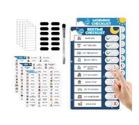 qixeuoa Planning De Routine Pour Tout-Petits | Planificateur Interactif Amusant Outil De Responsabilité | Tableau De Corvées Pour Tout-Petits Planche De Planning - Pour Tableau Blanc, Maison, Chambre,