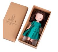 qixeuoa Poupées Faites à la Main pour Filles, poupées Douces Faites à la Main | Jolie Petite Fille en Tricot - en Peluche Faite à la Main pour l'anniversaire de Noël, favorise l'imagination et