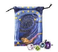 qixeuoa Sacoche Tarot, Pochette De Stockage Portable Pour Bijoux Et Tarot, Étui Souple de Stockage pour Cartes Oracle Destiné aux Passionnés Magiciens Grand Public