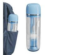 qixeuoa Set de brosses à dents portables avec boîte de rangement pour les déplacements - Rangement protégé contre la poussière - Poils souples - Pour la maison, l'école, le camping