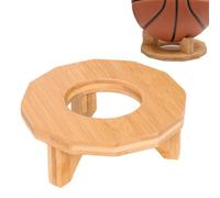 qixeuoa Support de Rangement en Bois pour Ballons - Support de présentation décoratif Vintage pour Chambre d'étudiant, Salon et Garage, Adolescents, Terrain de Basket-Ball