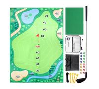 qixeuoa Tapis d'Entraînement de Golf Putting et Approche,Adhésive Grand Format Pliable et Portable pour l'Entraînement au Swing | Tapis d'Entraînement de Frappe pour Jeux d'Extérieur - pour Jardin