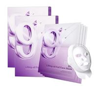 Qixfyze NAD+ Bio Lifting Full Cover Facial Mask, Masque Anti Âge Visage Tissu Hydratant Aux Peptides, Masques Visage Complets Lifting-sil Coréens, Masques Gel Tenseur Au Collagène 3D(2 Box(8 Sheet))