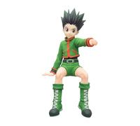 Qixiaan Anime Killua Zaoldyeck Figurine de dessin animé GON·FREECSS 12 cm Pose assise Modèle échelle en PVC Statue de bureau Ornement de bureau Cadeaux de collection