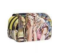 Qixiaan Dio Brando Trousse à crayons Star Platinum avec impression animée pour la rentrée scolaire Style japonais Grande capacité de rangement, Type 11, 21x7.5x10cm, Trousse Anime