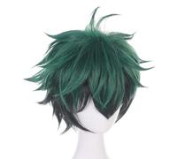 Qixiaan MHA Cosplay Uniforme Izuku Midoriya Ensemble complet de combat, combinaison de combat pour body avec perruque, Comic-Con, fête d'Halloween