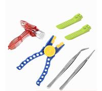 QIXINDGYH Lot de 4 petits outils de brique de construction pour micro blocs, kit d'aide au montage et au démontage avec pince extracteur de broches, séparateur de brique, marteau, pince à épiler et
