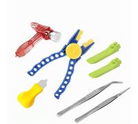 QIXINDGYH Lot de 5 petits outils de brique de construction pour micro blocs, kit d'aide au montage et au démontage avec pince extracteur de broches, séparateur de brique, marteau, pince à épiler et