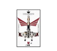QIXINDGYH Panneau mural pour Lego 75355 UCS X-Wing Fighter - Support mural pour voiture de course pour les amateurs de modèles - 50 x 80 cm (75355 B)