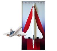 QIXINDGYH Tableau mural pour Lego 10318 Concorde - Support mural artistique pour voiture de course - pour les amateurs de voiture - 55 x 115 cm (10318)