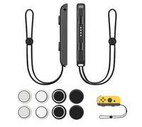 QiXinGYL 2 Pcs Wrist Strap for Switch Joycon Wrist Strap for Nintendo Switch Joycon, Wristband for Joy Con Controller Replacement Accessories, Hand Controller Grip for Joy Con, with 8 Joystick Caps